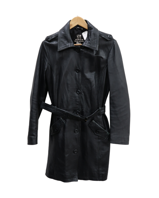 Veste longue en cuir noire - Street One - M