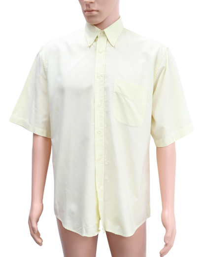 Chemise jaune pâle à manches courtes - Brummel - L