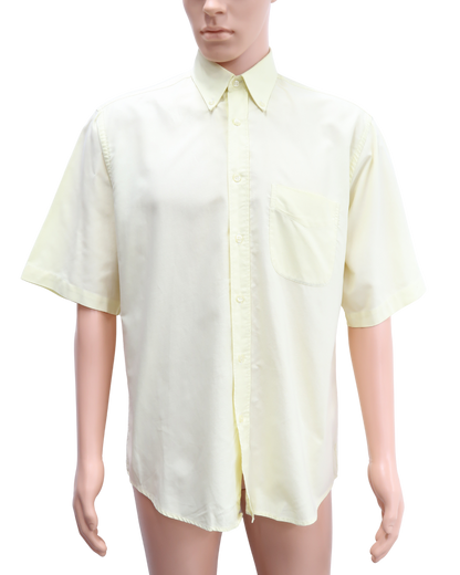 Chemise jaune pâle à manches courtes - Brummel - L