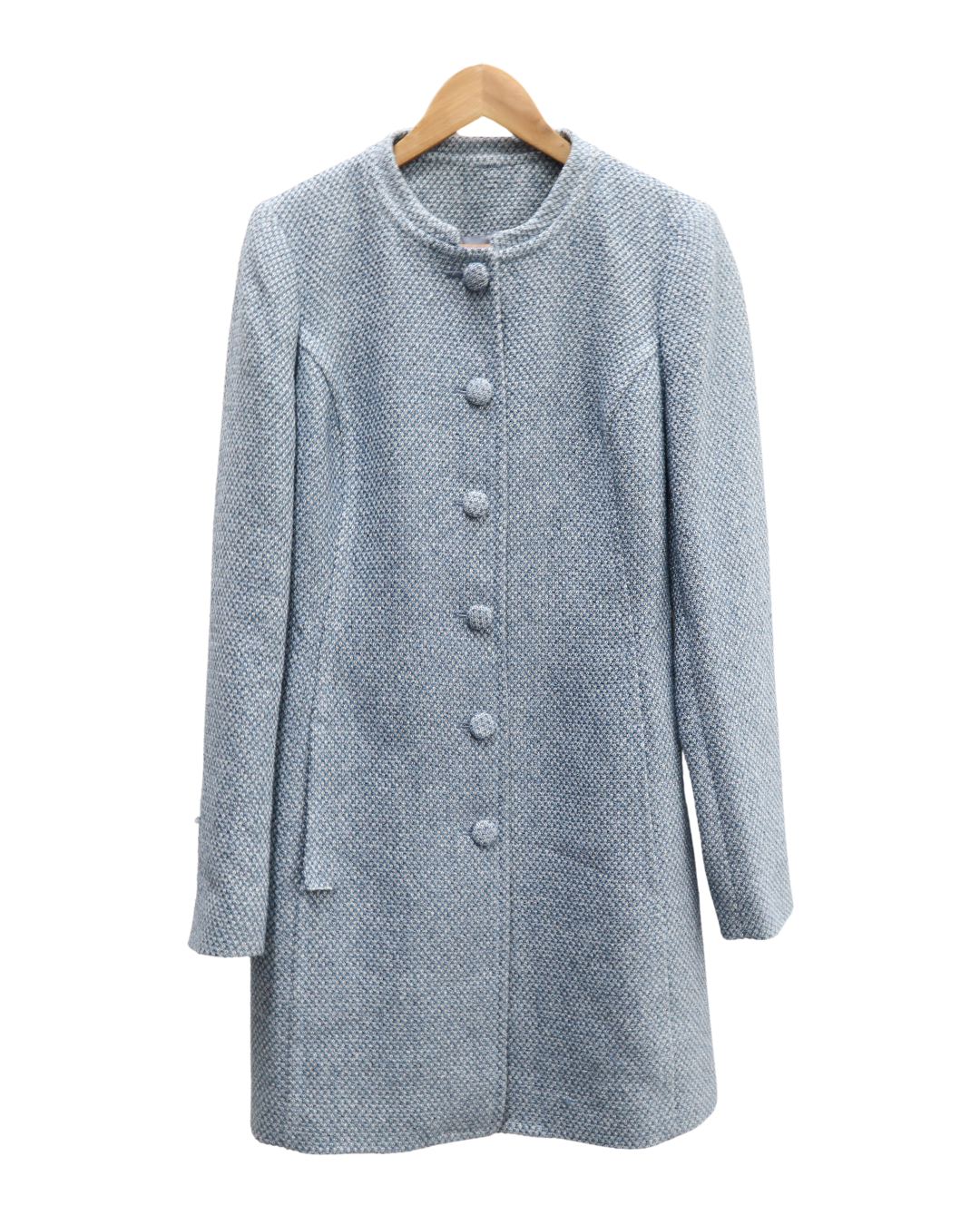 Manteau long vintage bleu ciel - S/M