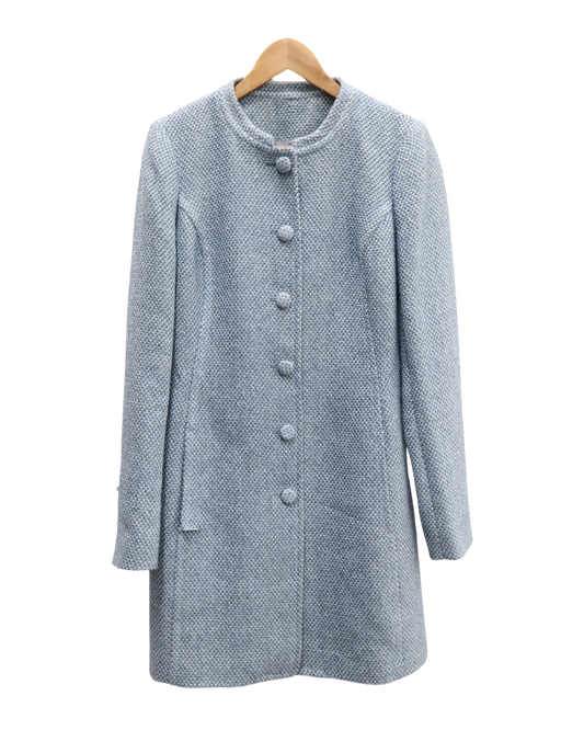 Manteau long vintage bleu ciel - S/M