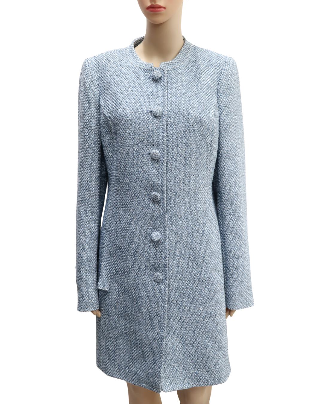 Manteau long vintage bleu ciel - S/M