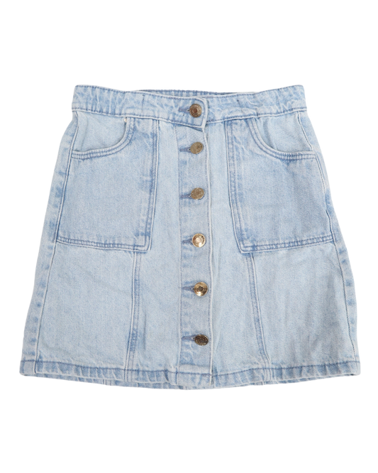 Jupe en jean clair avec boutons - Primark - 9/10 ans (140cm) - Fille