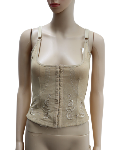 Corset beige à motifs - M