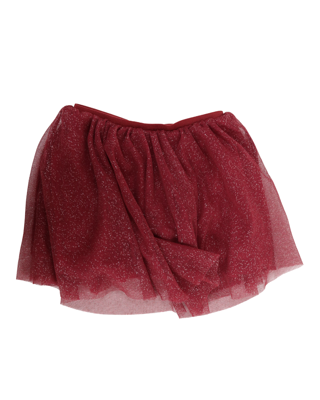 Jupe à volant rouge et paillettes argent - Zara - 18/24 mois (92cm) - Fille