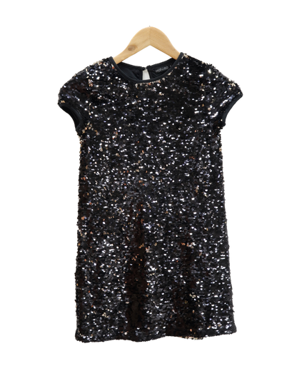 Robe à manches courtes à sequins - Inextenso - 7/8 ans (119/131cm) - Fille