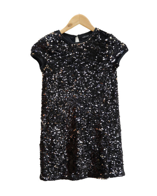 Robe à manches courtes à sequins - Inextenso - 7/8 ans (119/131cm) - Fille