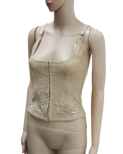 Corset beige à motifs - M