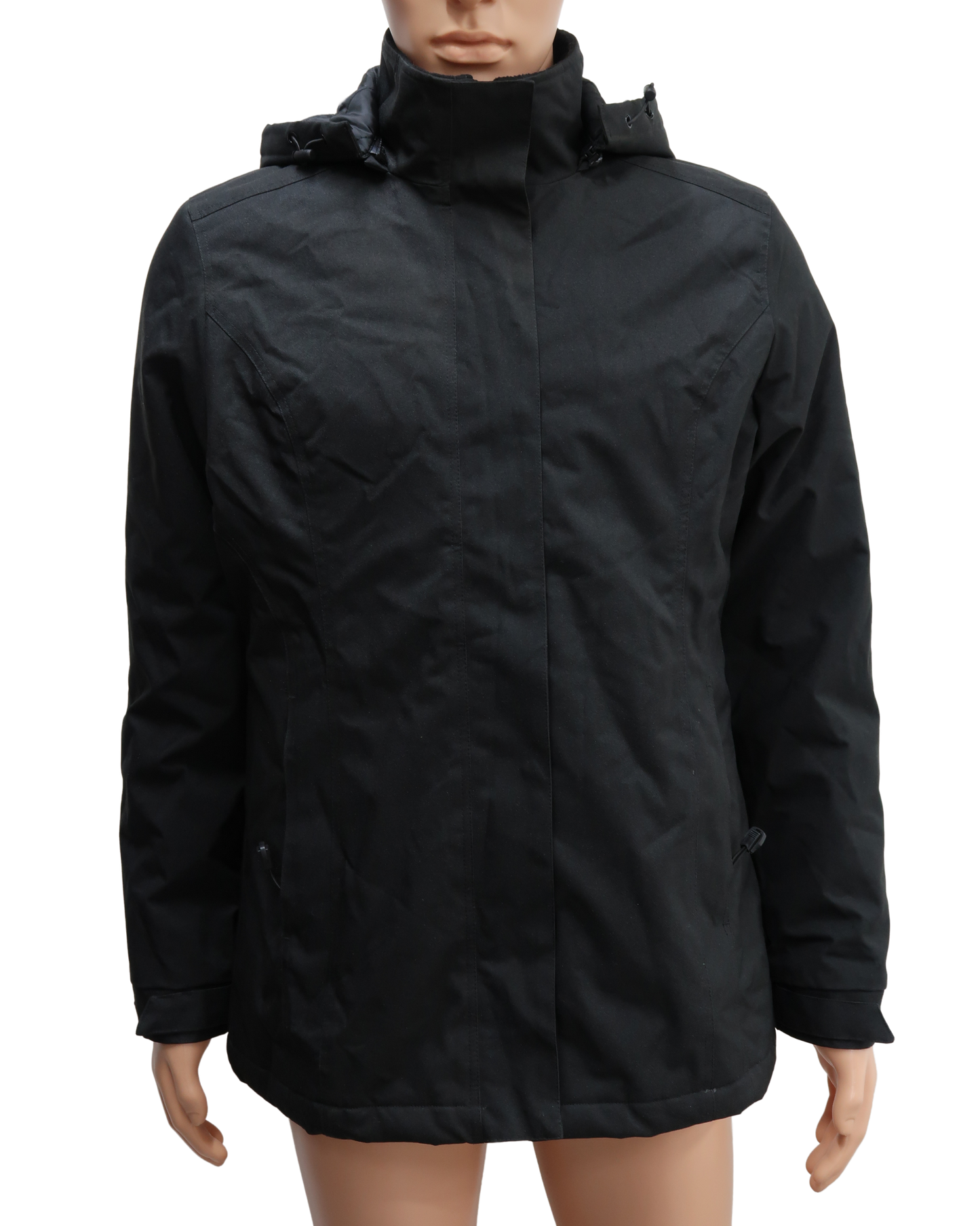 Manteau imperméable noir à capuche - Kariban - L