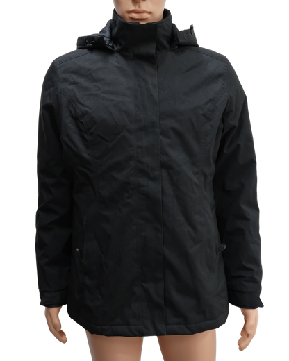 Manteau imperméable noir à capuche - Kariban - L