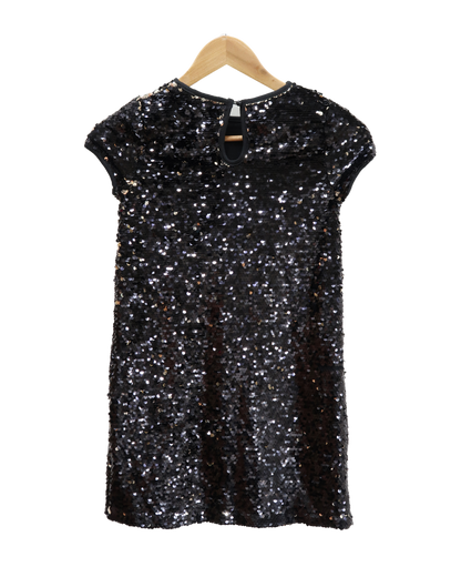 Robe à manches courtes à sequins - Inextenso - 7/8 ans (119/131cm) - Fille