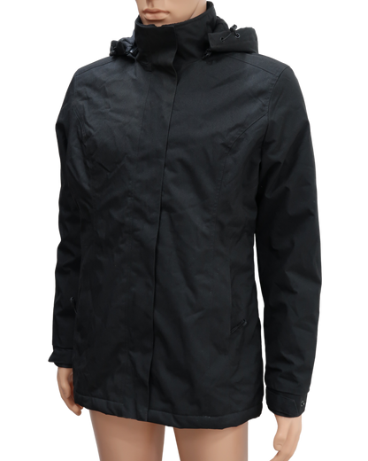 Manteau imperméable noir à capuche - Kariban - L