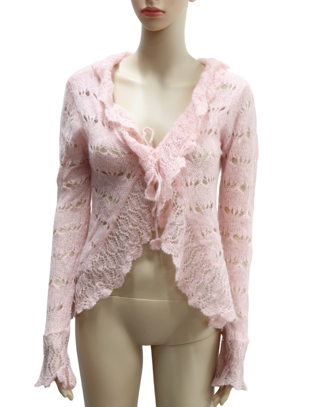 Gilet rose pâle à manches courtes - Good Look - Taille unique