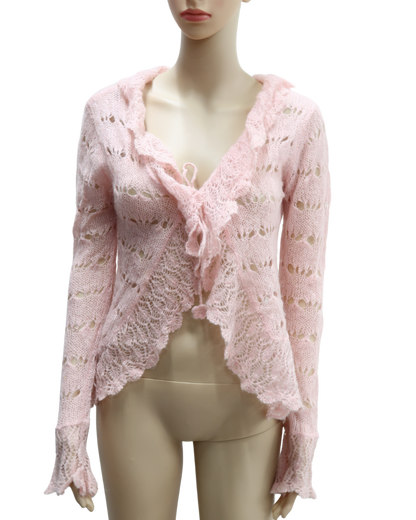 Gilet rose pâle à manches courtes - Good Look - Taille unique