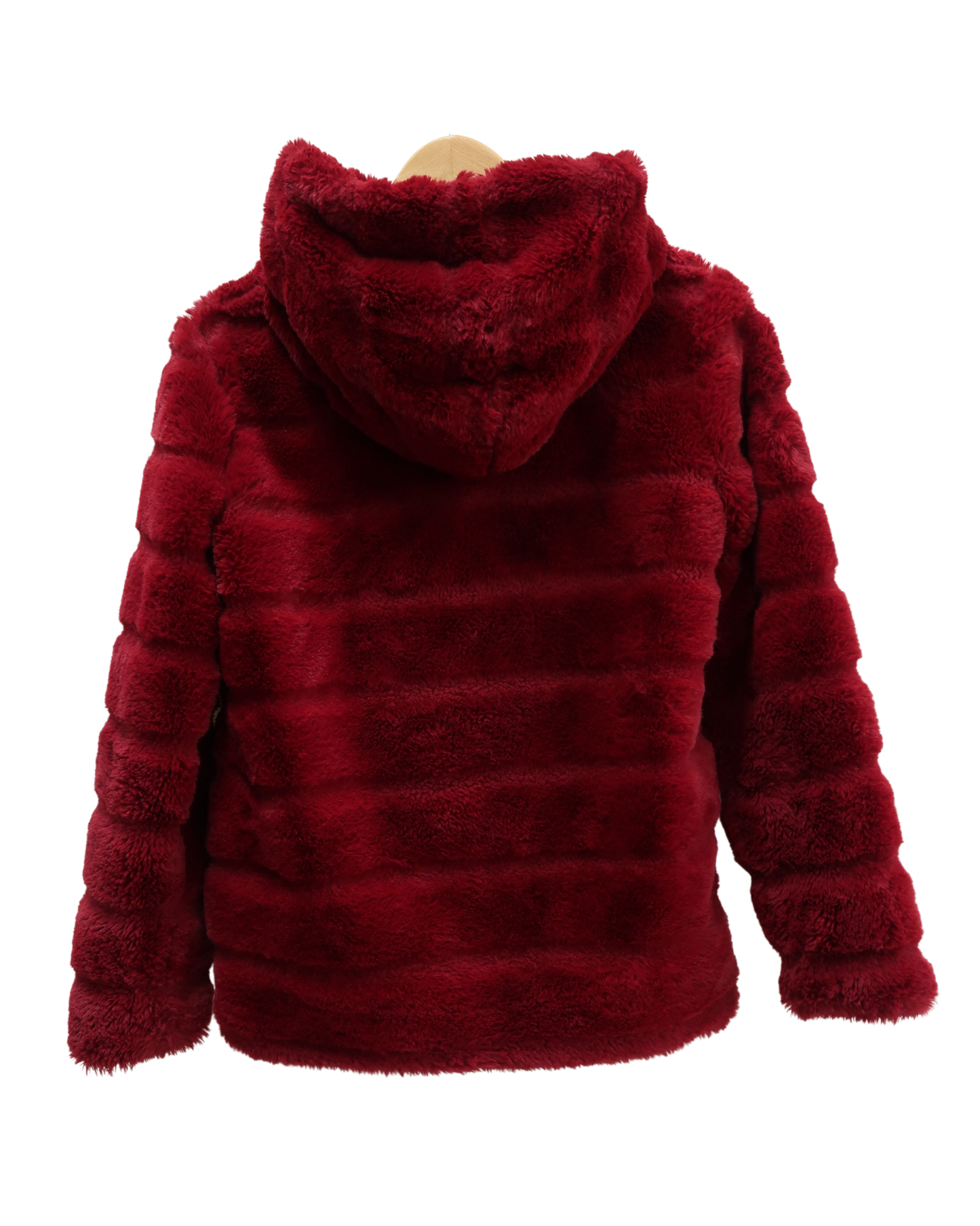 Manteau en fourrure à capuche rouge - Jennyfer - XS