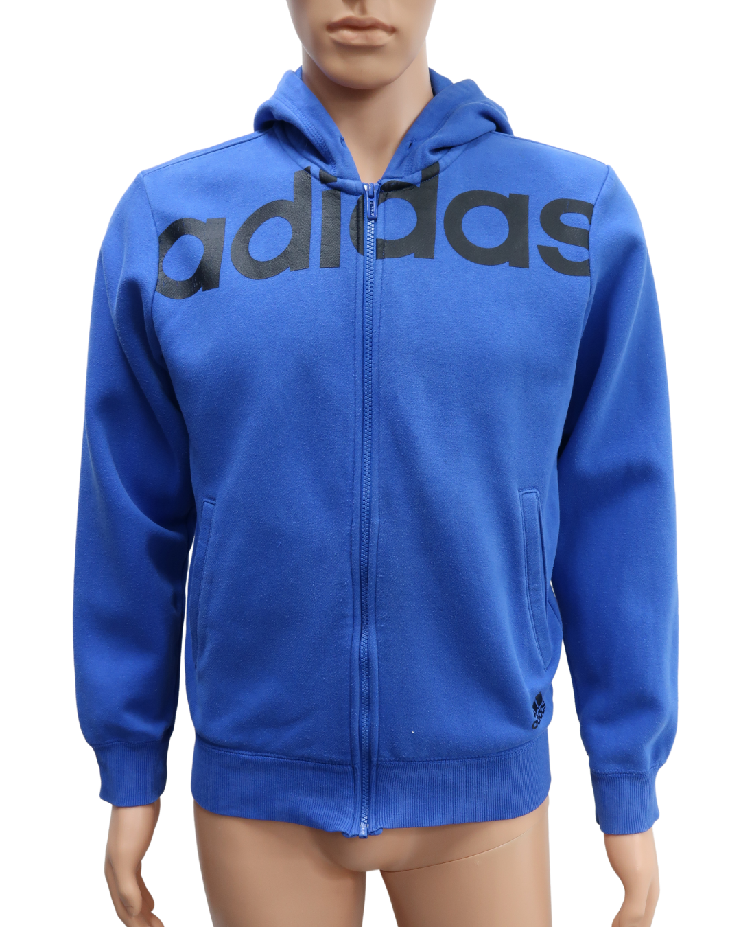 Veste à capuche bleue et noire - Adidas - S