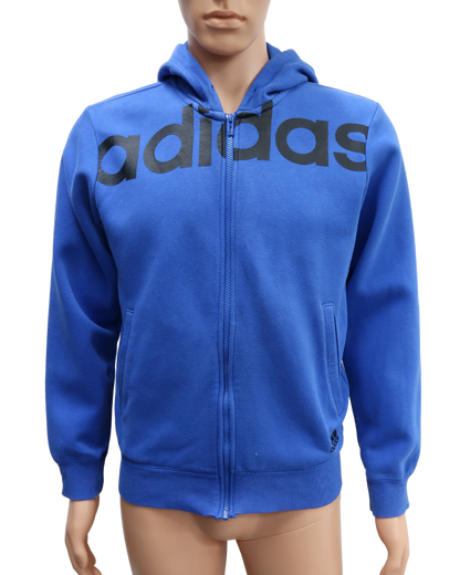 Veste à capuche bleue et noire - Adidas - S