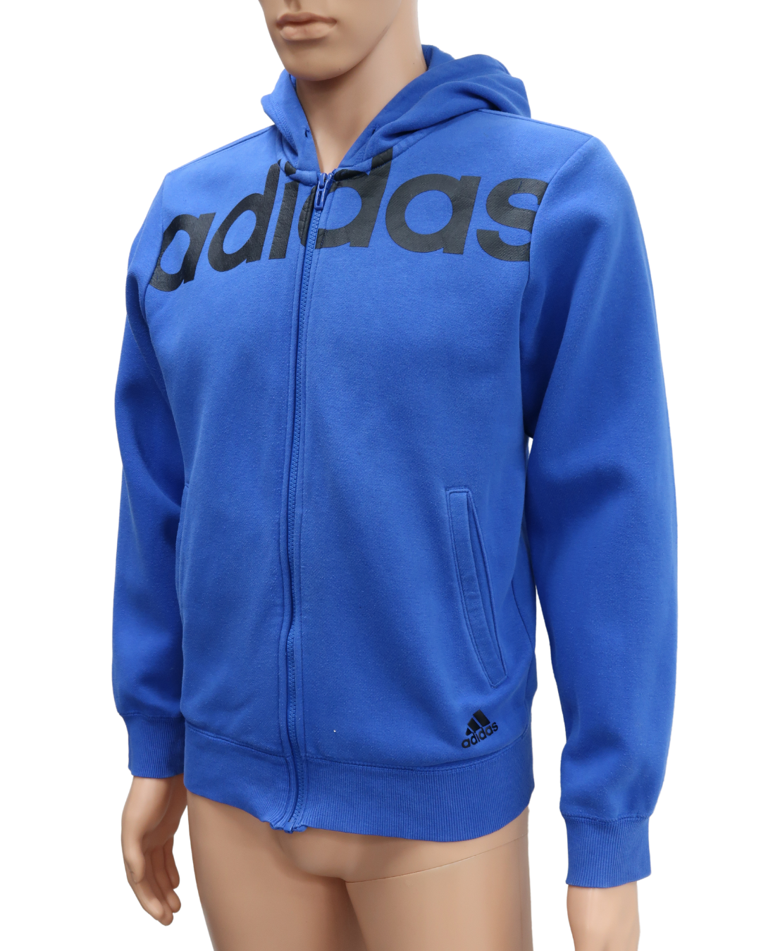 Veste à capuche bleue et noire - Adidas - S