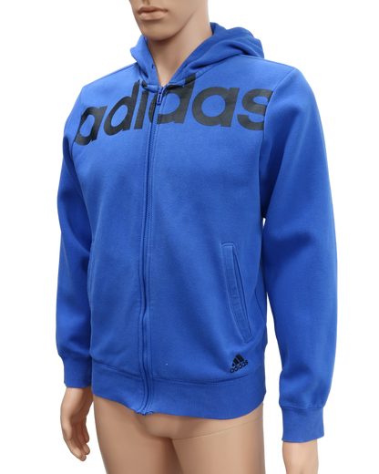 Veste à capuche bleue et noire - Adidas - S