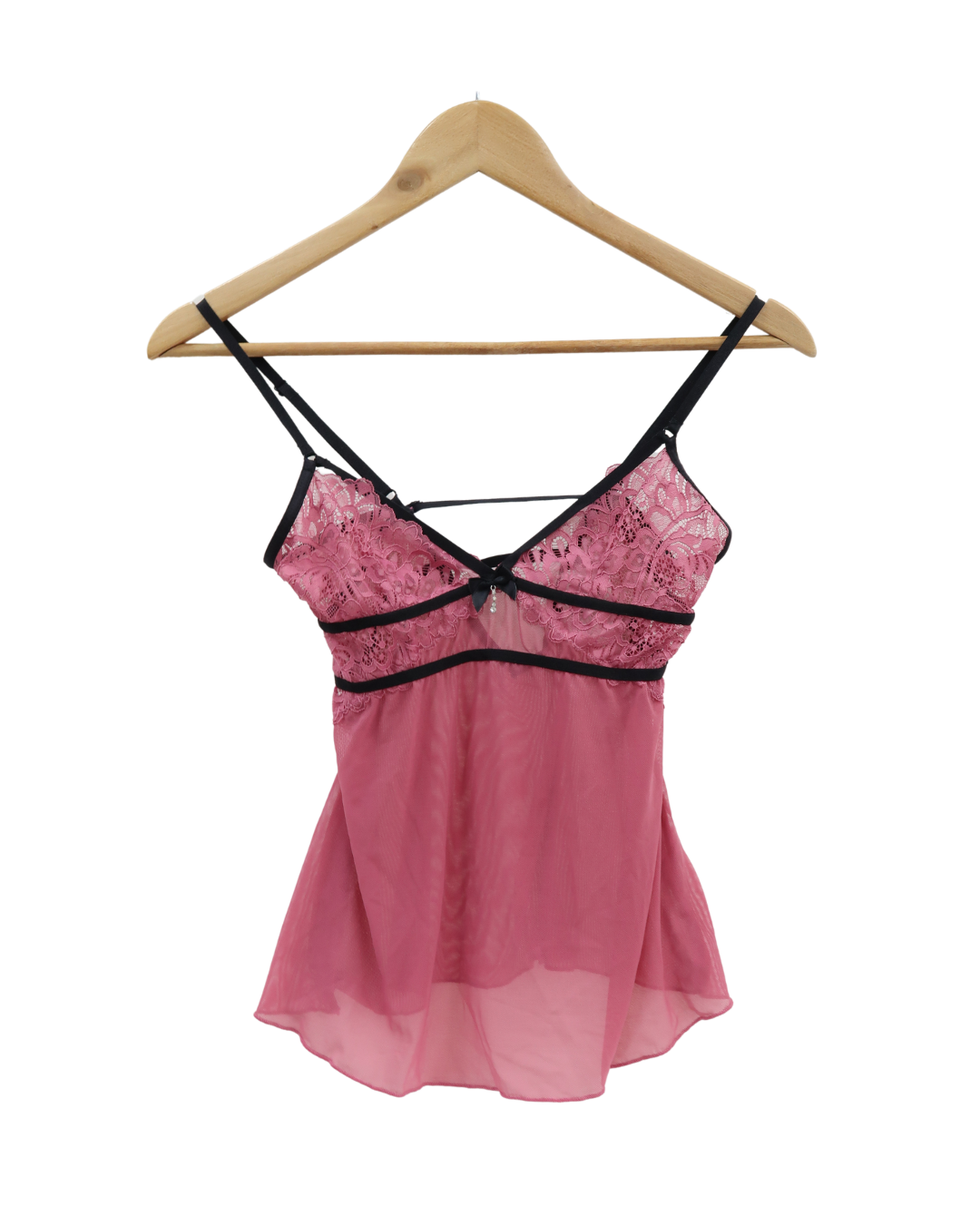 Top rose poudré et noir - Hunkemoller - XS