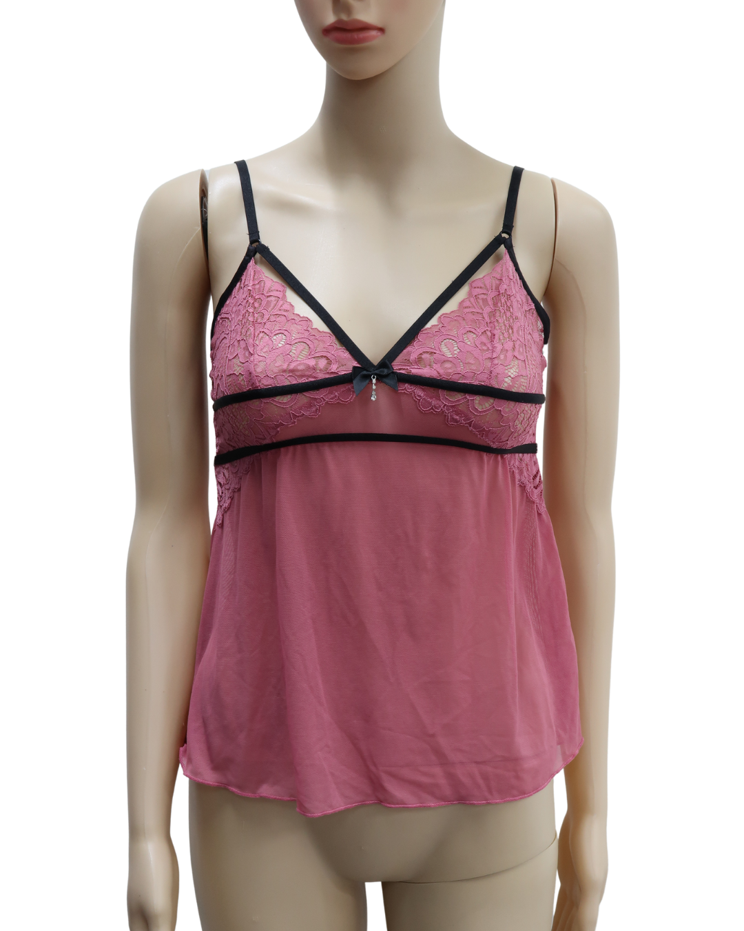 Top rose poudré et noir - Hunkemoller - XS