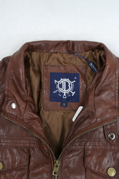 Veste en cuir vintage marron - The time of bocha - S