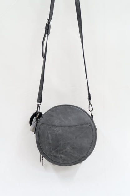 Sac à bandoulière rond gris