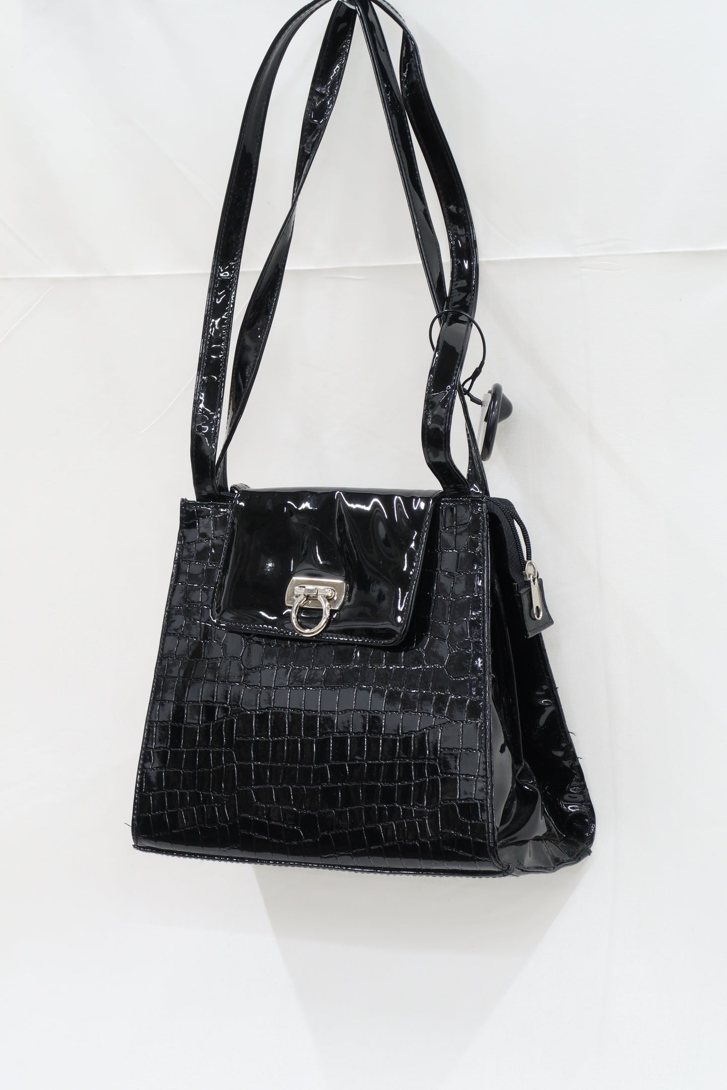 Sac à bandoulière noir glossy - C&A