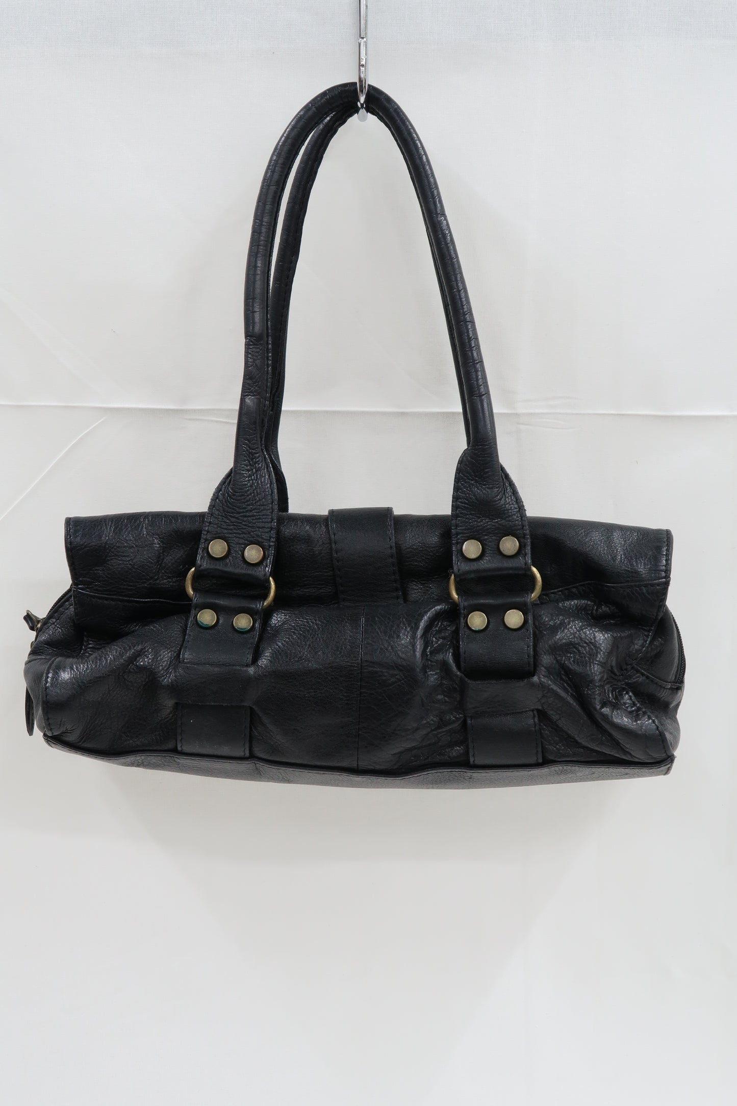 Sac à main noir Y2K en cuir