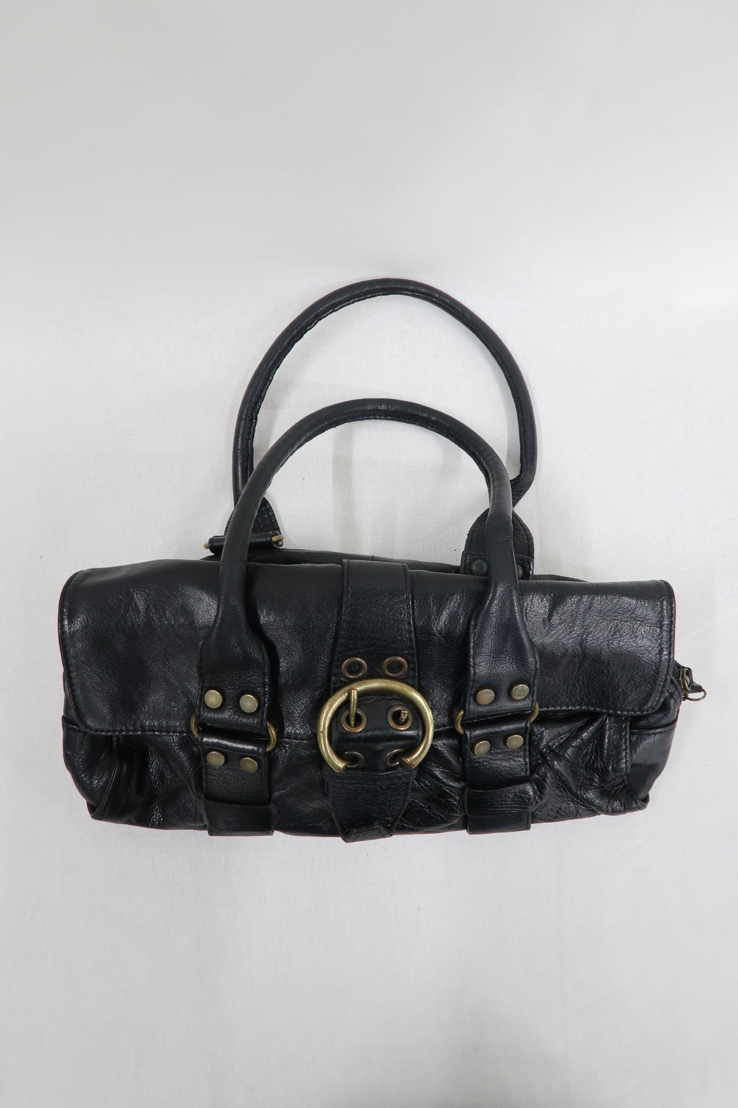 Sac à main noir Y2K en cuir