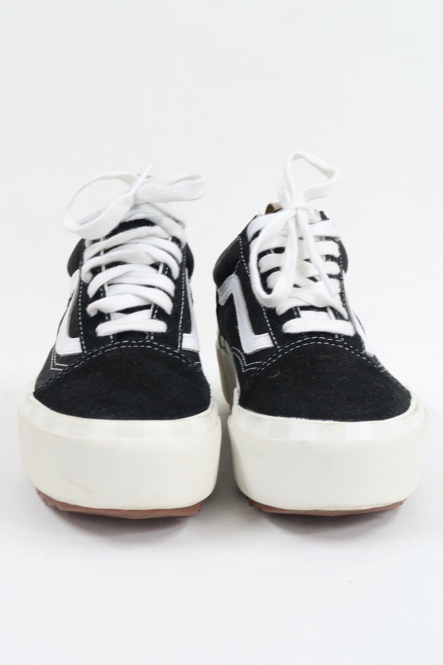 Chaussures plateforme noires et blanches - Vans - 36