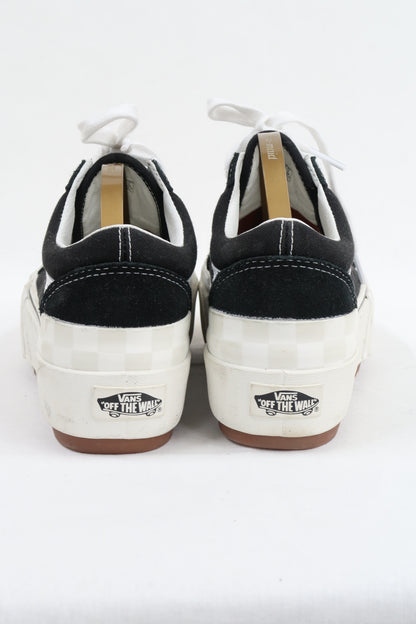 Chaussures plateforme noires et blanches - Vans - 36