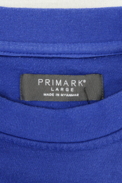 Pull bleu électrique à manches longues - Primark - L