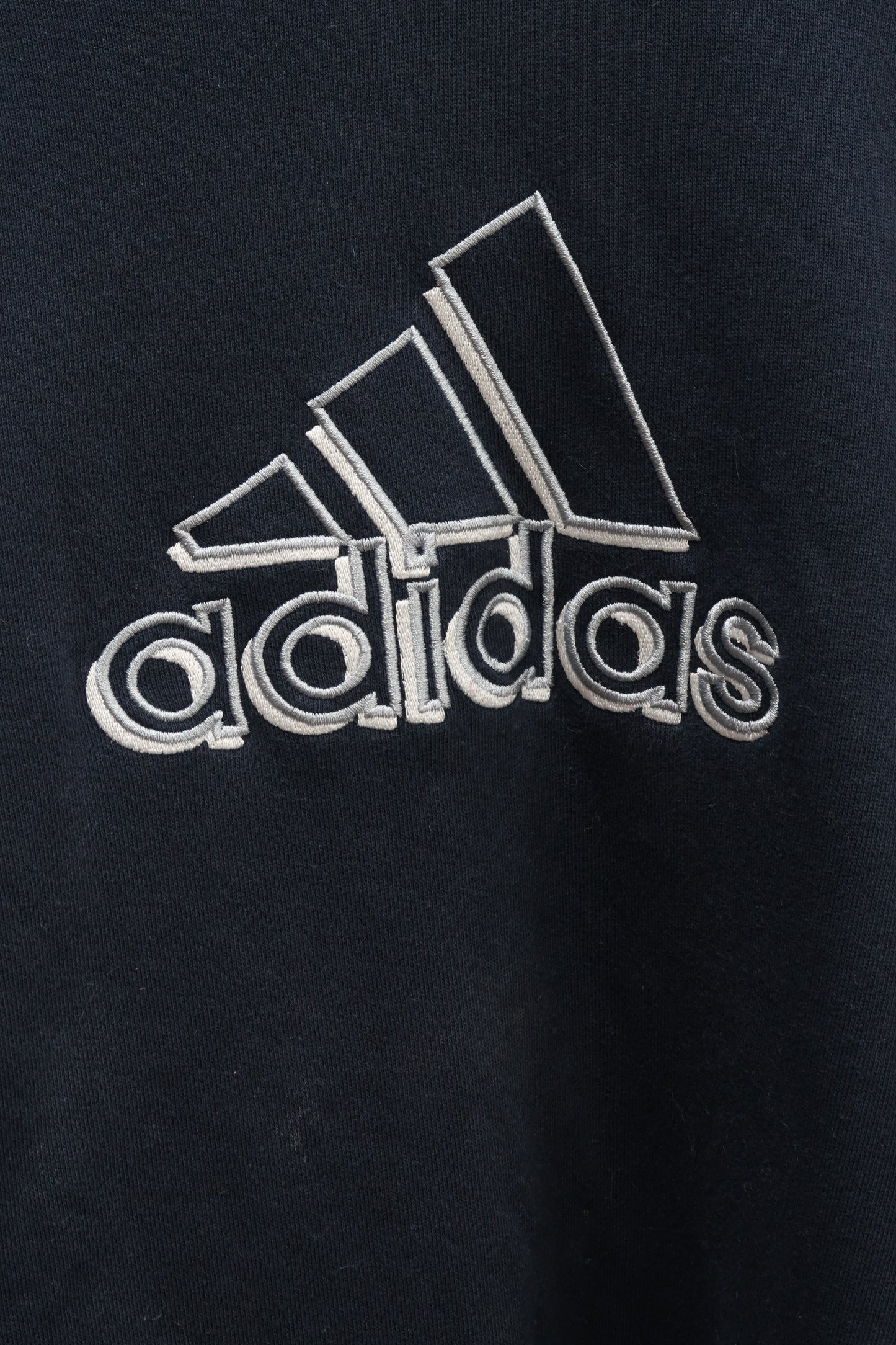 Pull bleu foncé à manches longues avec logo en 3D - Adidas - L