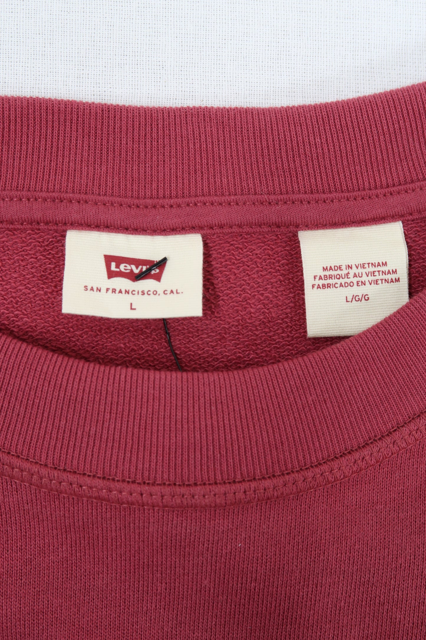 Pull rouge pastel à manches longues - Levi's - L