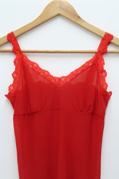 Top en mesh rouge - XS