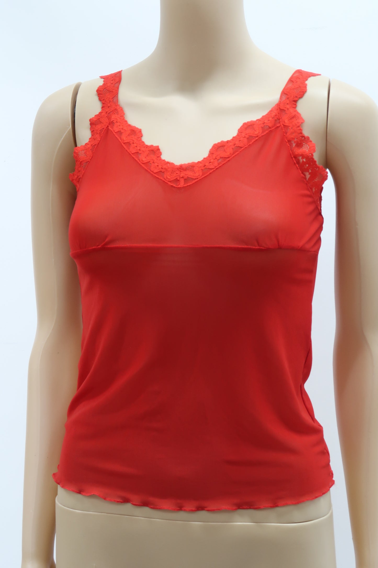 Top en mesh rouge - XS