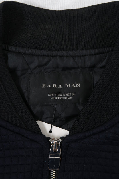 Veste quadrillée bleu marine & noir - Zara - S