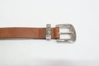 Ceinture marron à double boucle