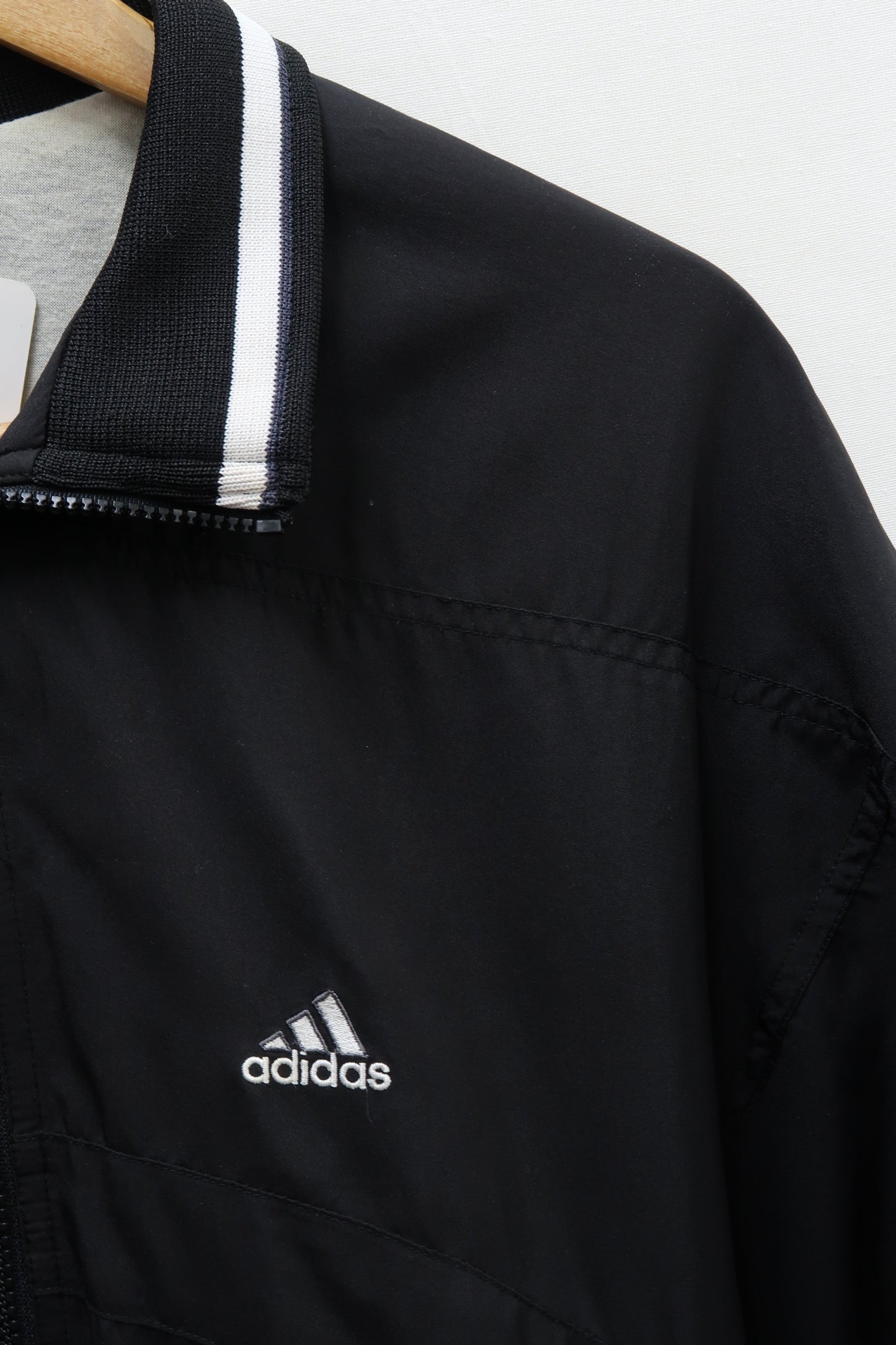 Veste noire & blanche vintage - Adidas - S/M