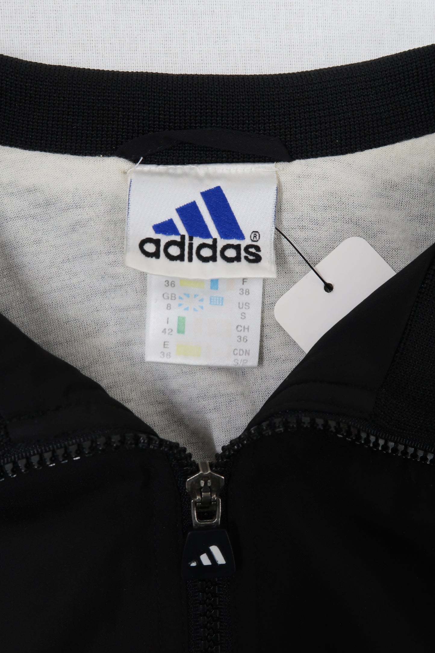 Veste noire & blanche vintage - Adidas - S/M