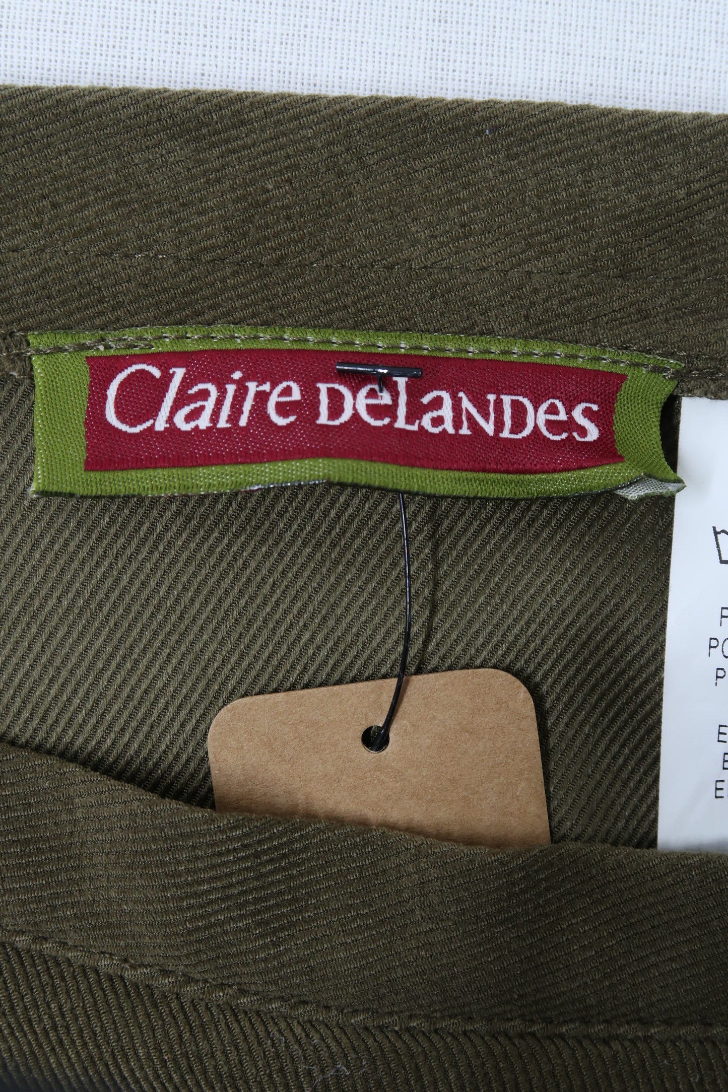 Jupe longue khaki à lacet - Claire Delandes - M