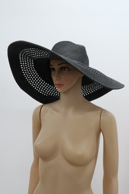 Chapeau en paille noir - New Look