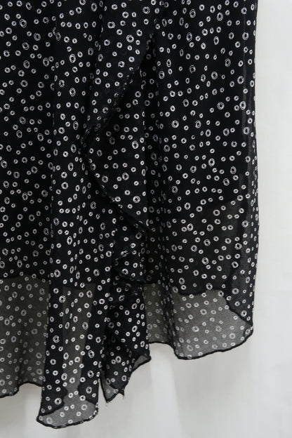 Jupe longue noire à motifs pois blanc - Emma Pernelle - L