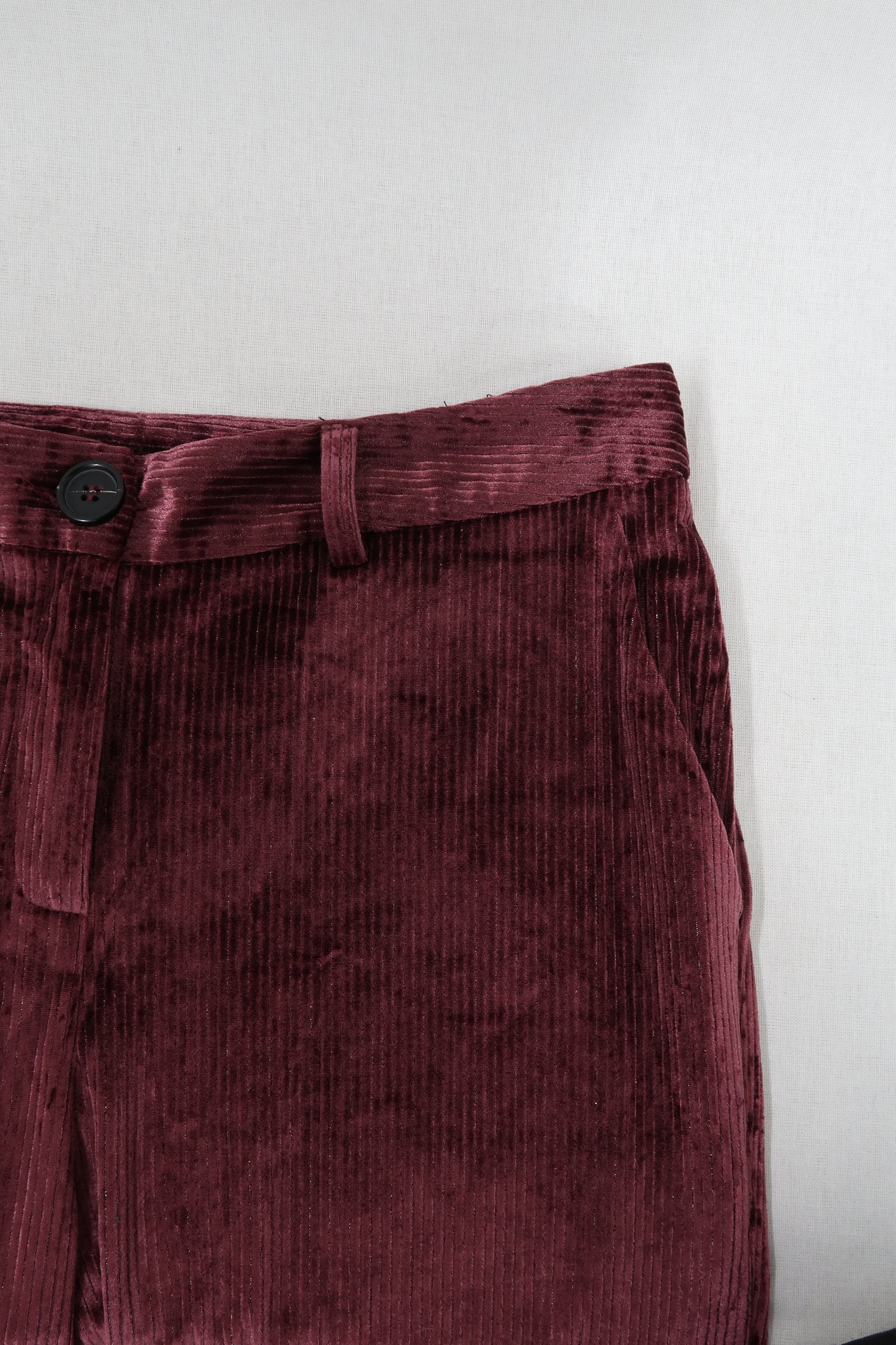 Pantalon pourpre en velour à paillettes argentées - La petite Étoile - XS/S