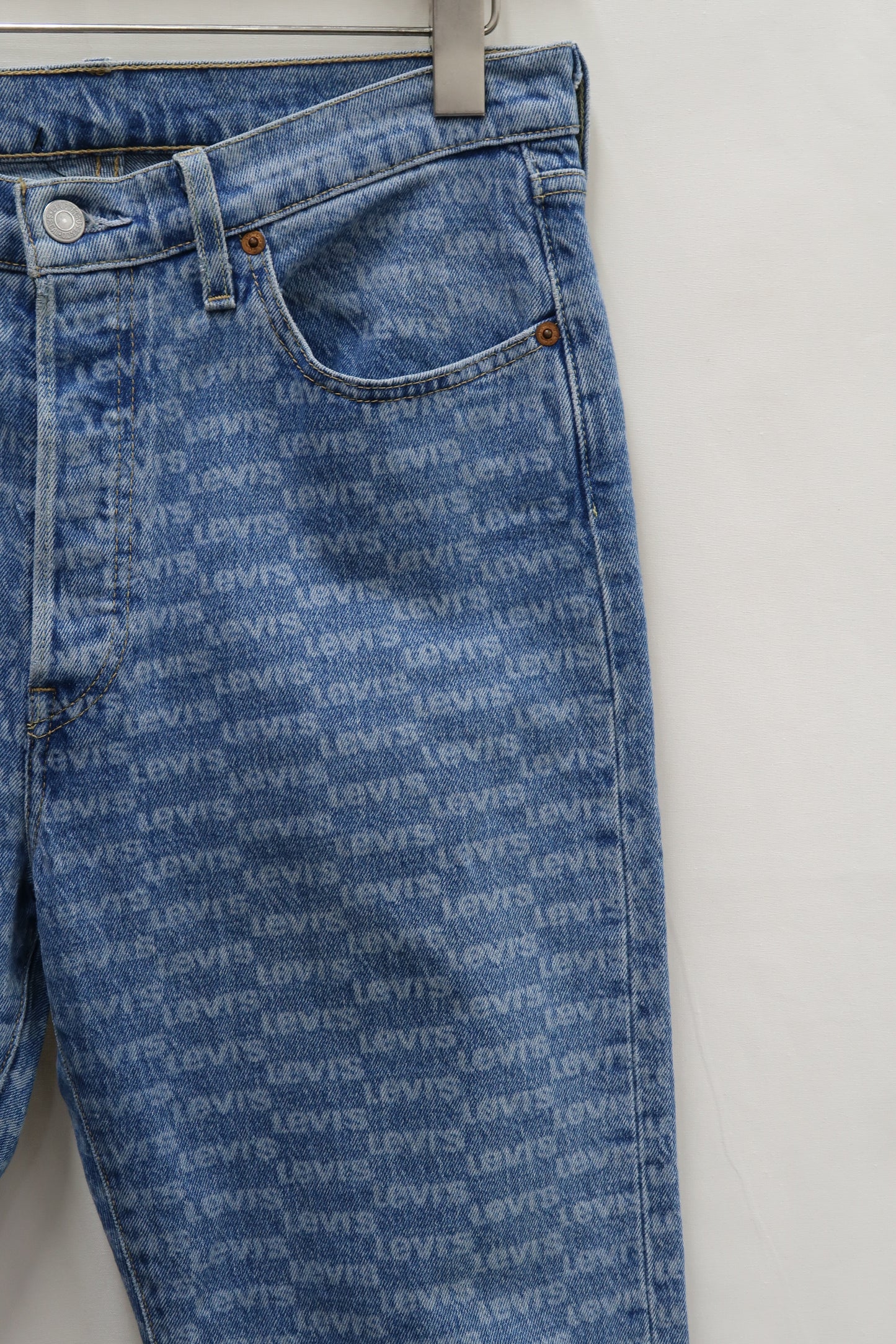 Jean coupe 501 bleu clair à motifs - Levi's - W29 L28