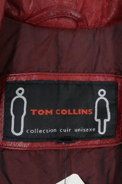 Veste en cuir rouge - Tom Collins - L