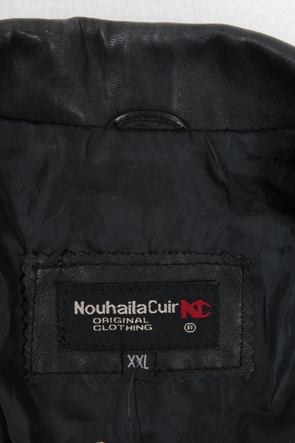 Veste longue en cuir noire - Nouhaila cuir - L