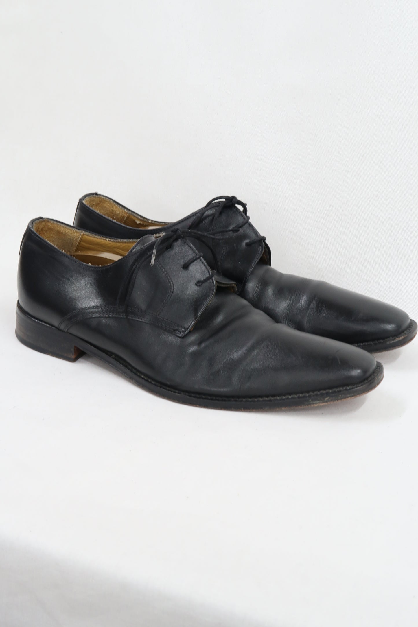 Chaussures oxford noires en cuir - John Wood - 42