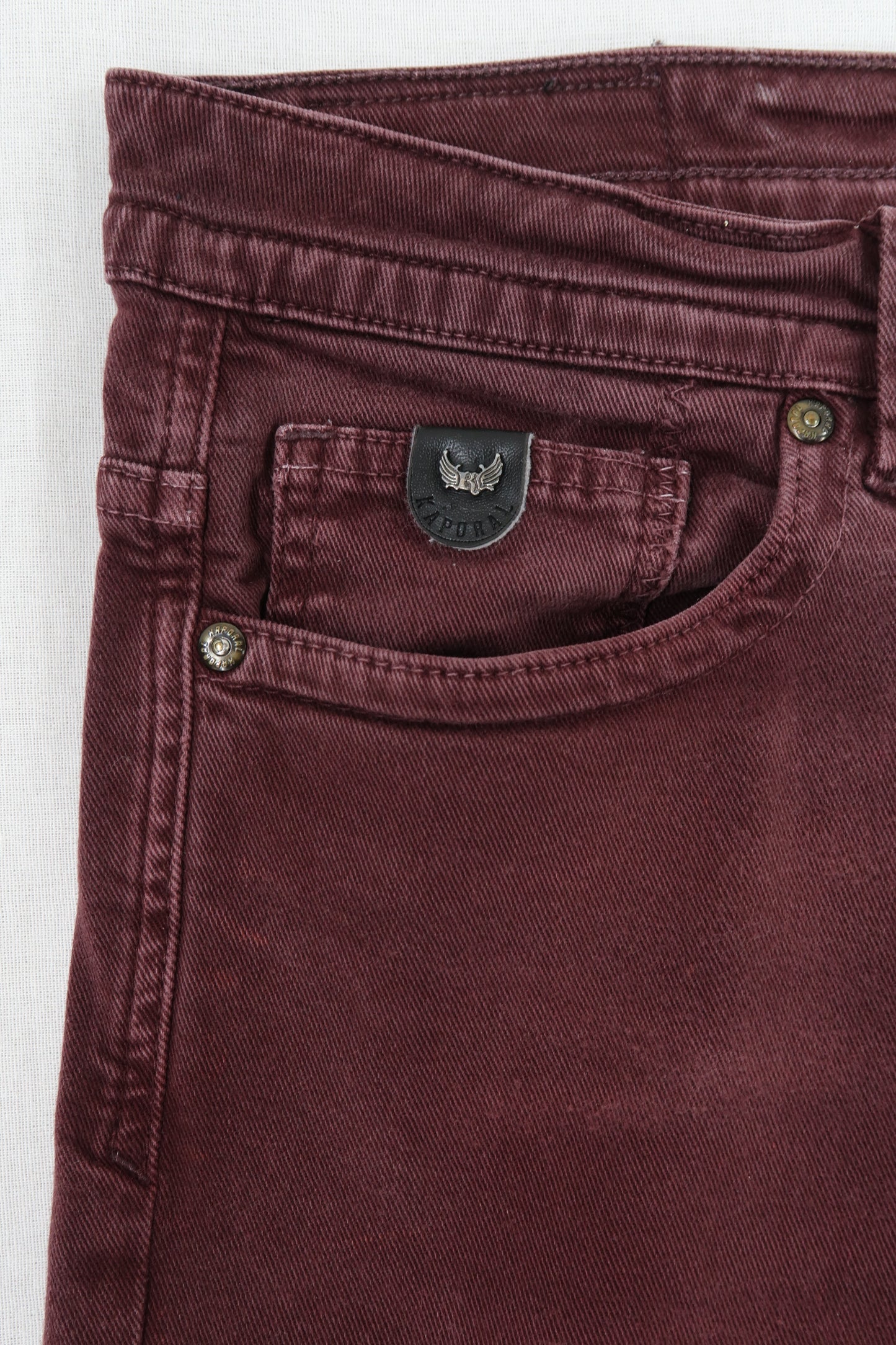 Pantalon straight bordeaux - Kaporal - W29